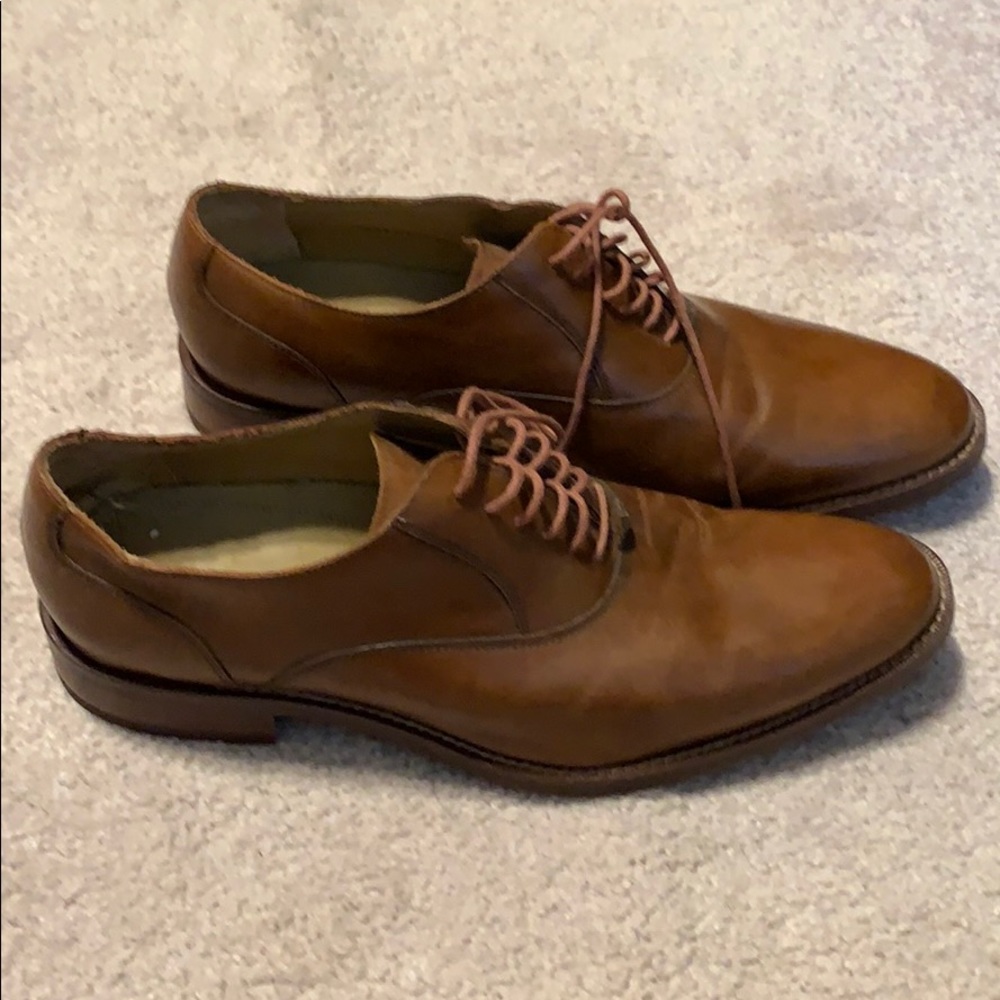 Cole Haan Men's Tan Leather Derby Oxfords